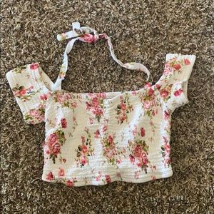 Floral print crop top